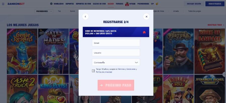 ¿Cómo registrarse en Bankonbet Casino?